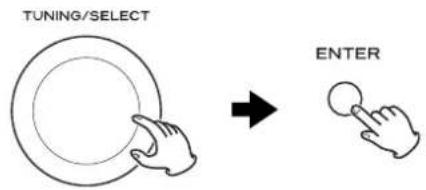 TUNING/SELECT ENTER
