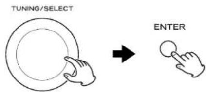 TUNING/SELECT ENTER