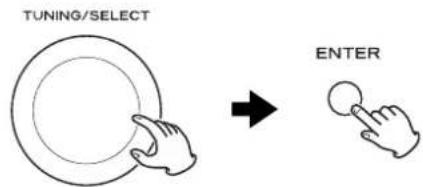 TUNING/SELECT ENTER