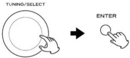 TUNING/SELECT ENTER