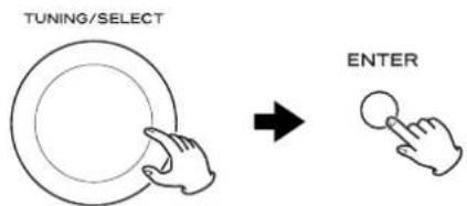 TUNING/SELECT ENTER