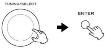 TUNING/SELECT ENTER