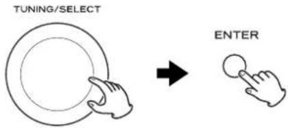 TUNING/SELECT ENTER