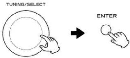 TUNING/SELECT ENTER