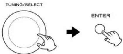 TUNING/SELECT ENTER