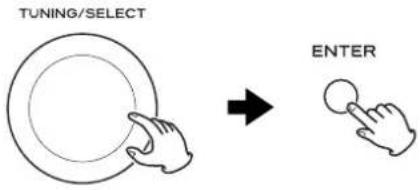 TUNING/SELECT ENTER
