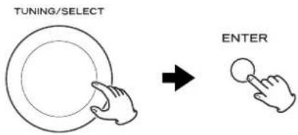 TUNING/SELECT ENTER