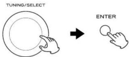 TUNING/SELECT ENTER