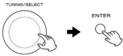 TUNING/SELECT ENTER