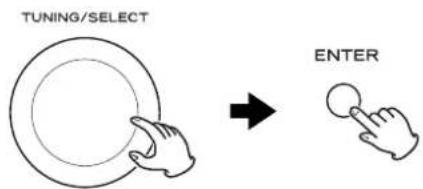 TUNING/SELECT ENTER