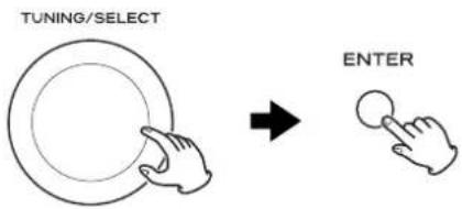 TUNING/SELECT ENTER