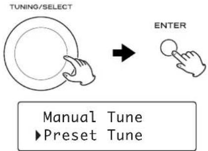 TEAC T-H380 - Vählen Sie "Preset Tune". - 1