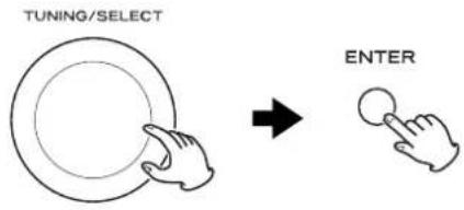 TUNING/SELECT ENTER