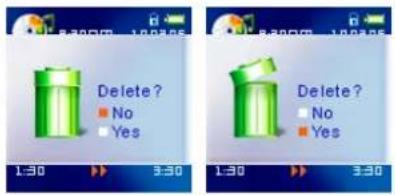 TRANSCEND T.sonic 820 - Delete a file in the E-book Mode - 1