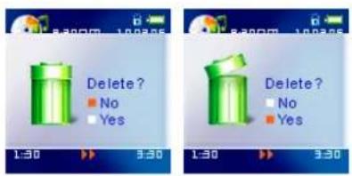 TRANSCEND T.sonic 820 - Delete a file in the VIDEO Mode - 2