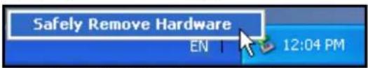 TRANSCEND T sonic 850 - Removing the MP850 in Windows® Me, 2000, XP and Vista - 1