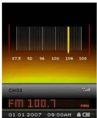TRANSCEND T sonic 850 - Selecting a Radio Station - 1