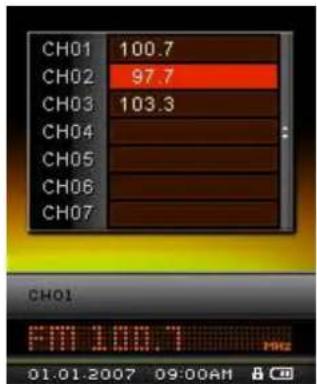TRANSCEND T sonic 850 - ■ Recalling a Saved Station - 1