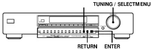 TUNING / SELECTMENU RETURN ENTER