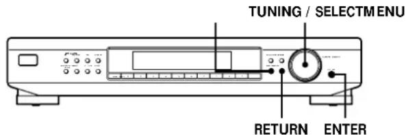 TUNING / SELECTMENU RETURN ENTER