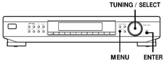 TUNING / SELECT MENU ENTER