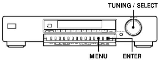 TUNING / SELECT MENU ENTER