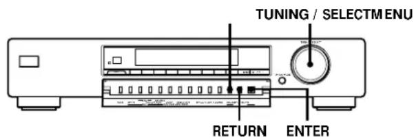 TUNING / SELECTMENU RETURN ENTER