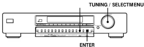 TUNING / SELECTMENU ENTER