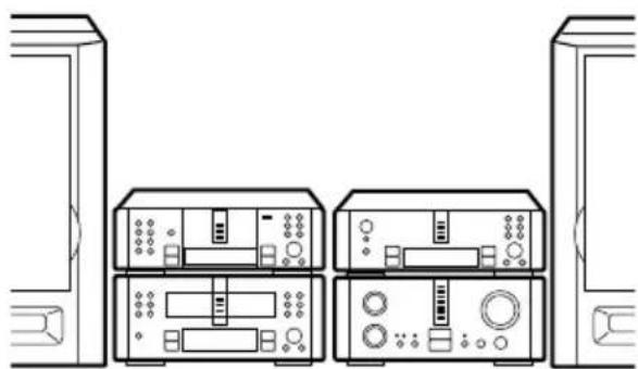 SONY DHC-MD717 - Colocação dos componentes lado a lado - 1