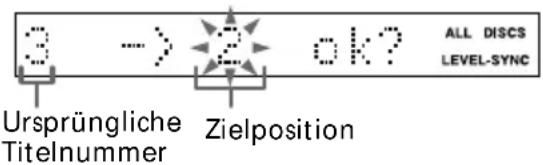 3 -> 2 ok? ALL DISCS LEVEL-SYNC Ursprüngliche Titelnummer Zielposition