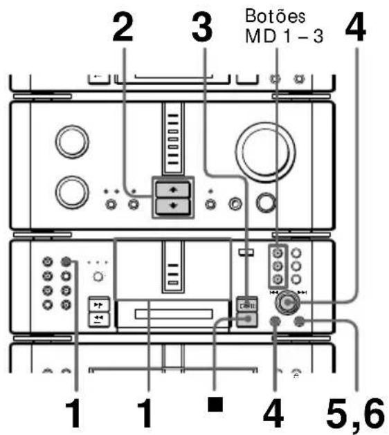 2 3 Botões MD 1 - 3 4 1 1 4 5,6