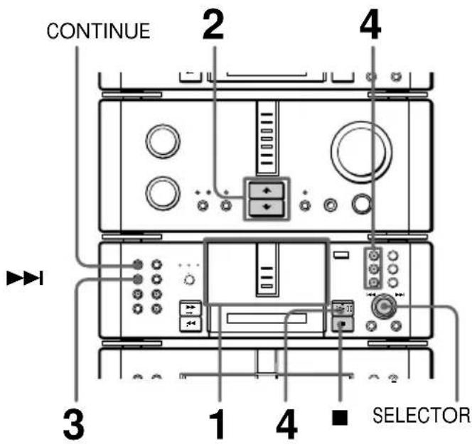 CONTINUE 2 4 3 1 4 SELECTOR