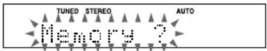 TUNED STEREO AUTO Memory ?