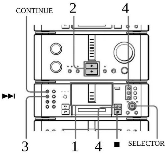 CONTINUE 2 4 3 1 4 SELECTOR