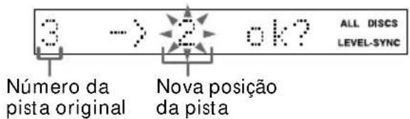 3 -> 2 ok? ALL DISCS LEVEL-SYNC Número da pista original Nova posição da pista