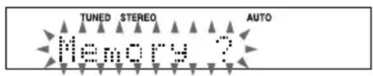 TUNED STEREO AUTO Memory ?