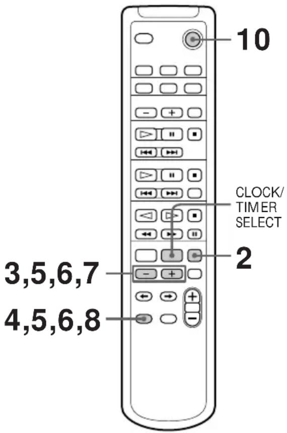 10 CLOCK/ TIMER SELECT 2 3,5,6,7 4,5,6,8