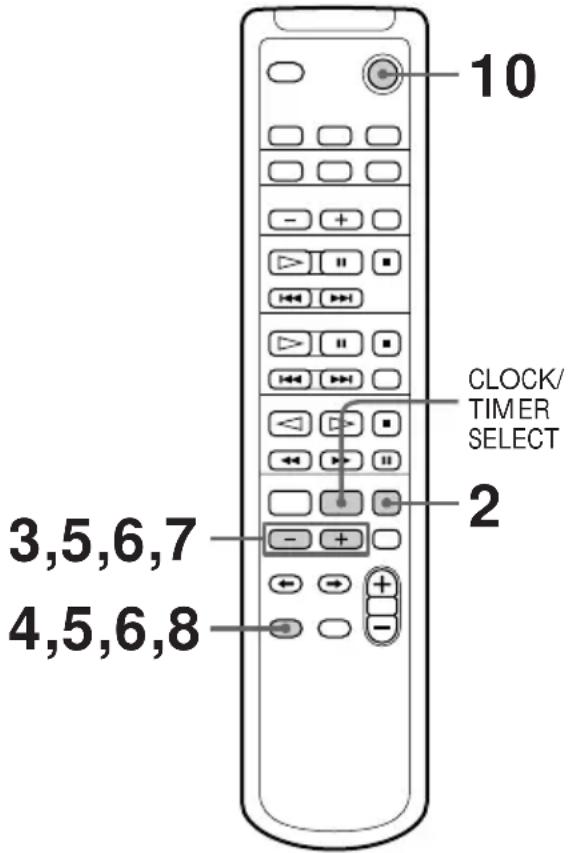 10 CLOCK/ TIMER SELECT 2 3,5,6,7 4,5,6,8
