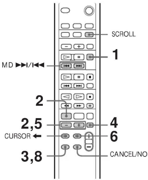 MD ▶▶▶I/▶◀ 2,5 CURSOR ← 3,8 SCROLL 1 ◀▶▶◀▶◀ ◀▶▶◀▶◀ ◀▶▶◀▶◀ ◀▶▶◀▶◀ ◀▶▶◀▶◀ 4 6 CANCEL/NO