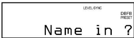 LEVEL-SYNC DBFB PRESET Name in ?