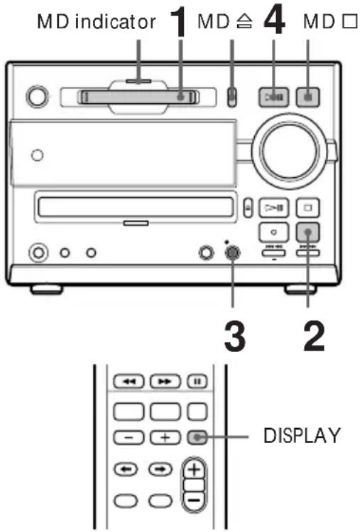 SONY DHC0-MD313 - Handmatig opnemen op een MD - 1