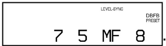 LEVEL-SYNC DBFB PRESET 7 5 MF 8