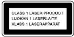 CLASS 1 LASER PRODUCT LUOKAN 1 LASERLAITE KLASS 1 LASERAPPARAT