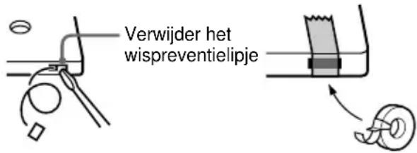 Verwijder het wispreventielipje