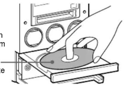 SONY CMT-M100MDB - Plaats een CD met de labelkant naar boven in de disc-lade. - 1