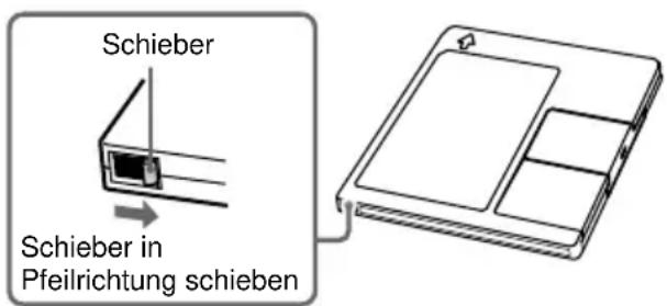 Schieber Schieber in Pfeilrichtung schieben
