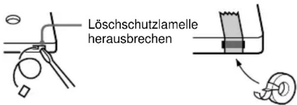 Löschschutzlamelle herausbrechen
