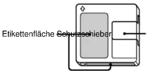 Etikettenfläche Schulzschieber