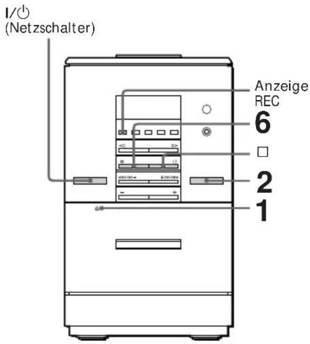 I/○ (Netzschalter) Anzeige REC 6 2 1