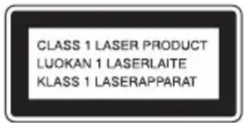 CLASS 1 LASER PRODUCT LUOKAN 1 LASERLAITE KLASS 1 LASERAPPARAT